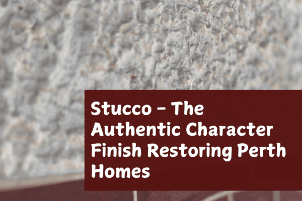 Close-up of traditional stucco render with fine texture and heritage brick detailing.