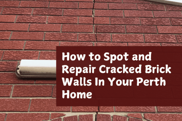 Cracked brick wall in a Perth home showing damage across mortar joints.